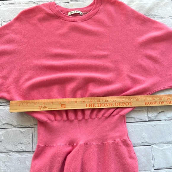 Alice + Olivia BARBIECORE Murray Fit Flare Dress in Calypso Pink medium - Picture 8 of 11